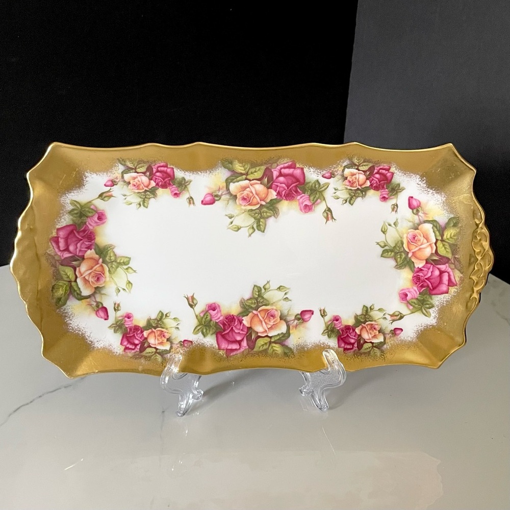 Golden Rose Tea Tray by Royal Chelsea